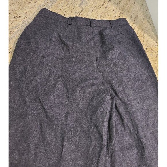 Ann Taylor Loft Women Size 10 Gray Straight Leg Dress Pants Trouser Wool Lined - Picture 11 of 14